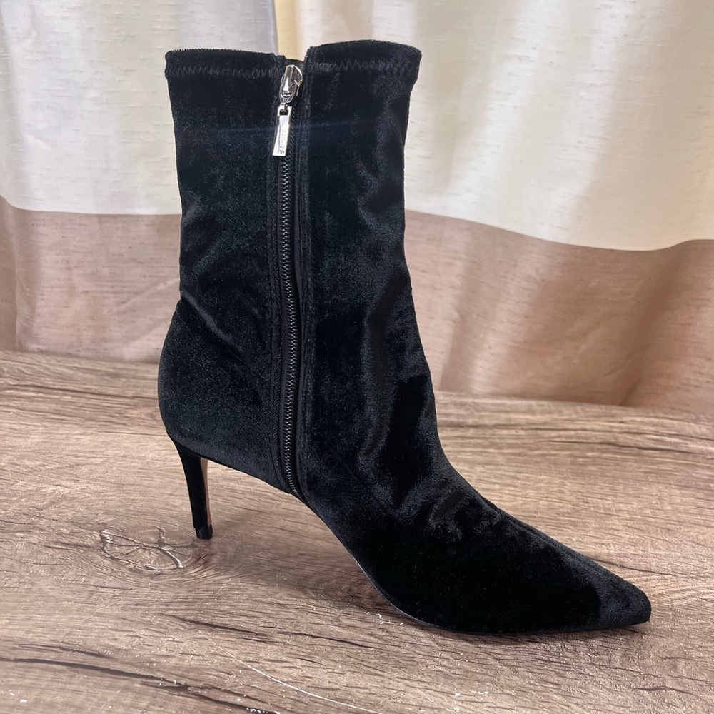 SCHUTZ black velvet Marion heeled boot size‎ 8.5 - Picture 3 of 8